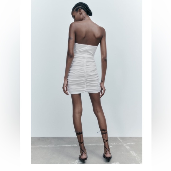 ZARA NWT SWEETHEART NECKLINE MINI DRESS ๐ค - Picture 4 of 11